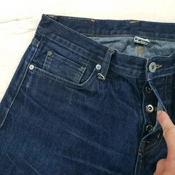 RGT Rogue Territory Selvedge Blue Jeans Mens Measure 31x30 Button Fly